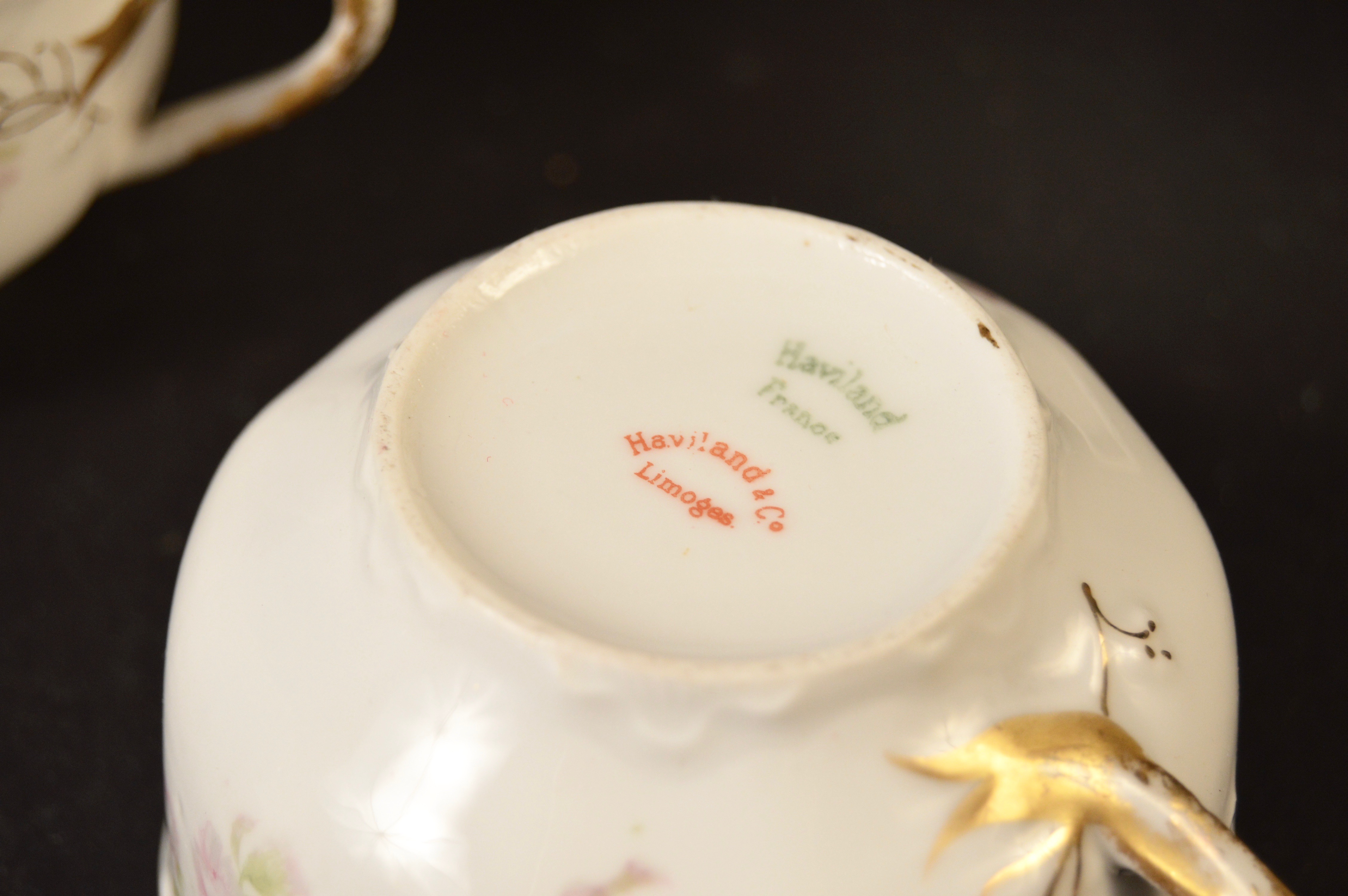 Antique Haviland Limoges Pink Rose Pattern China Collection