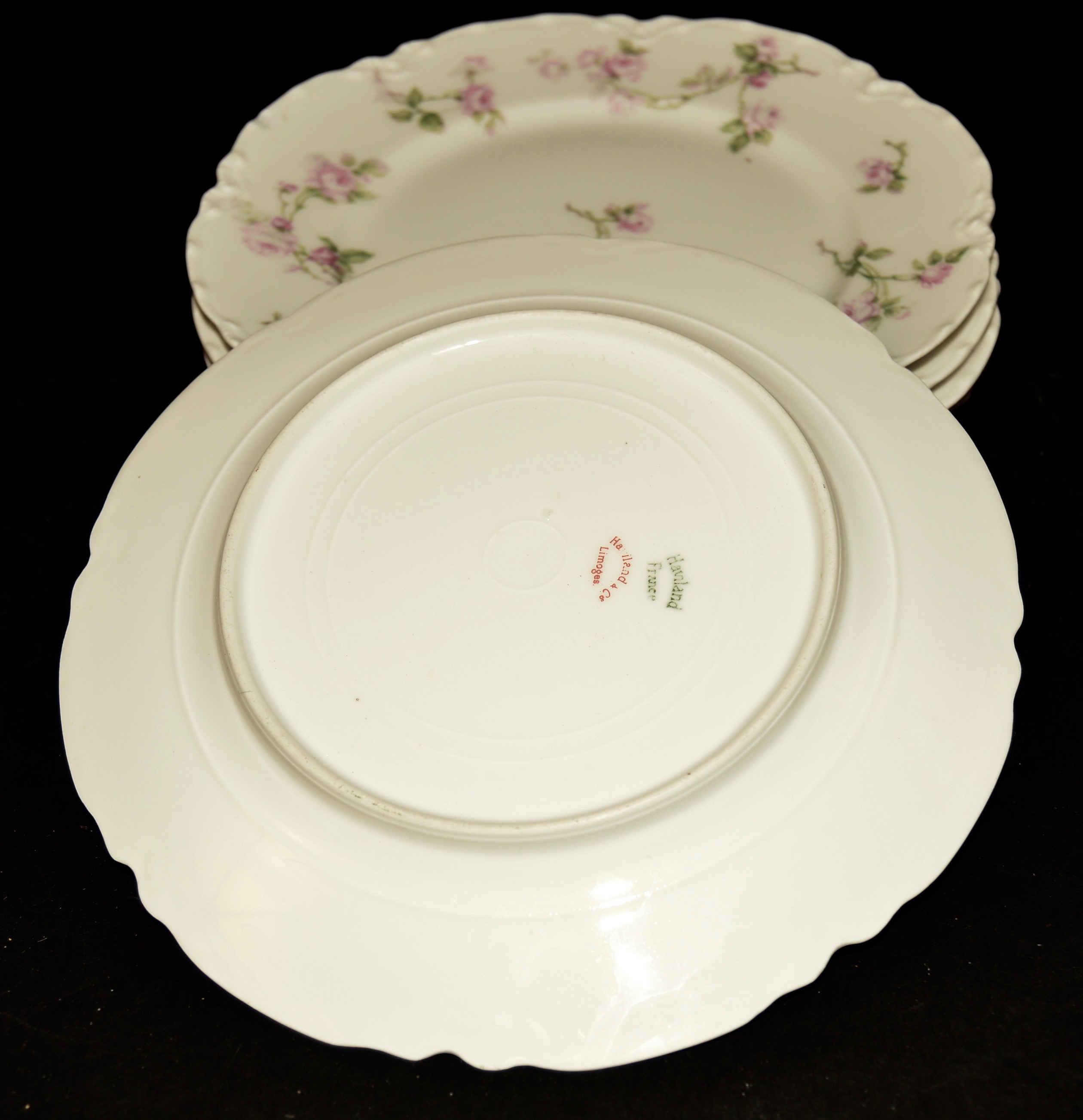 Antique Haviland Limoges Pink Rose Pattern China Collection