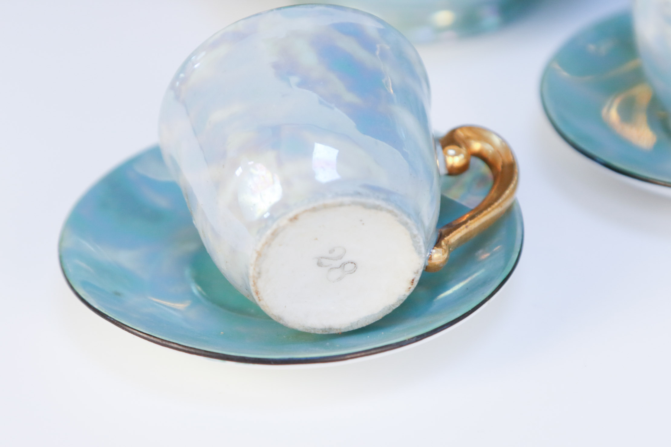 Czech-Slovakia Phoenix China Lusterware Miniature Tea Set