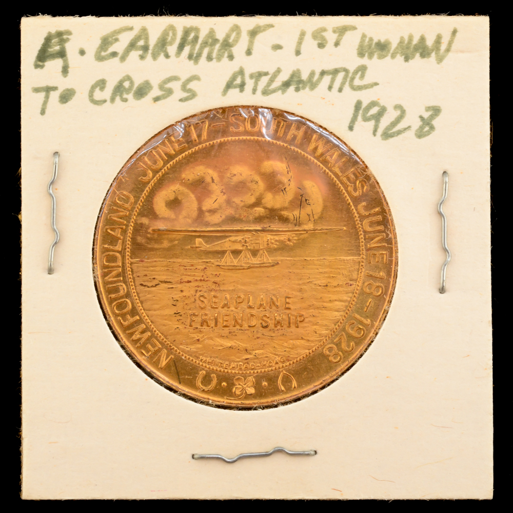 1928 Amelia Earhart Commemorative Gilt Brass Medal