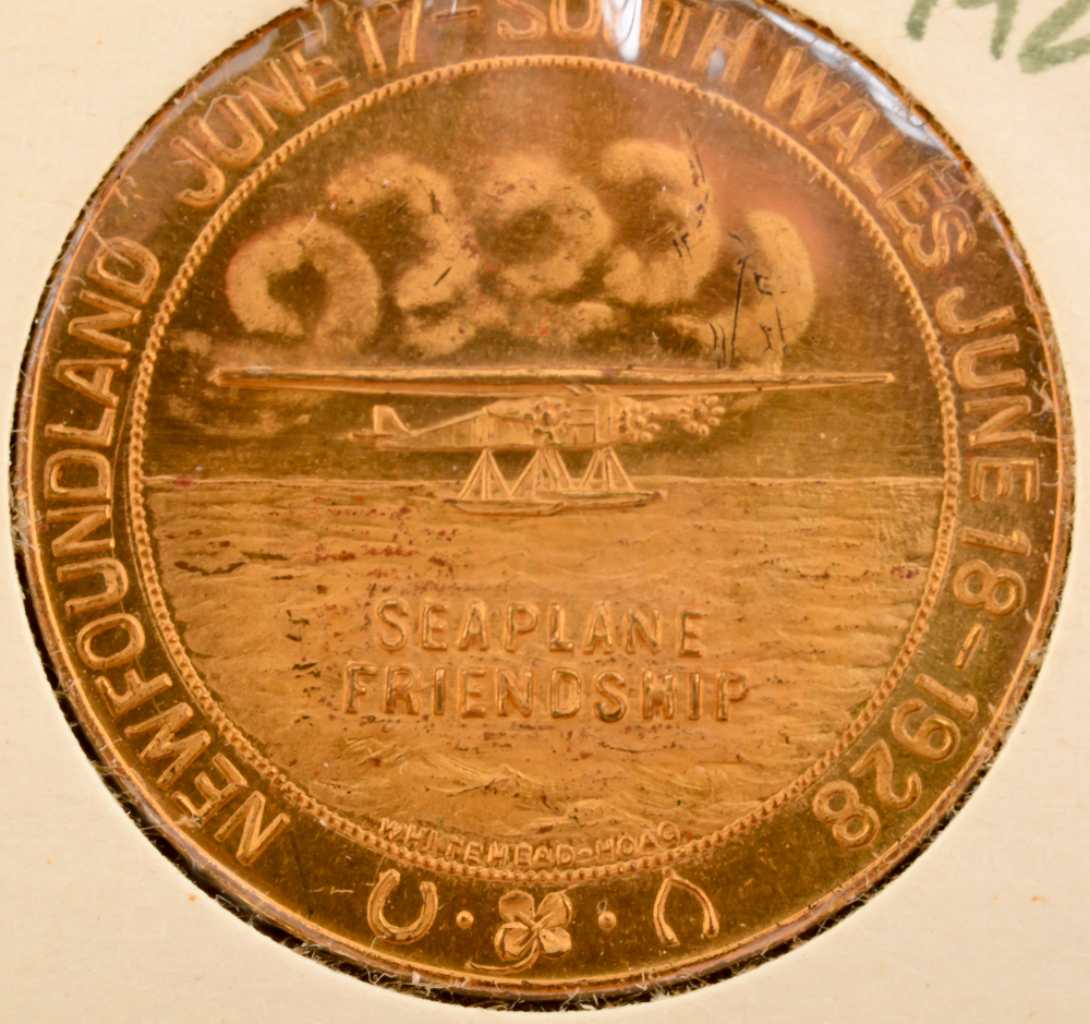 1928 Amelia Earhart Commemorative Gilt Brass Medal