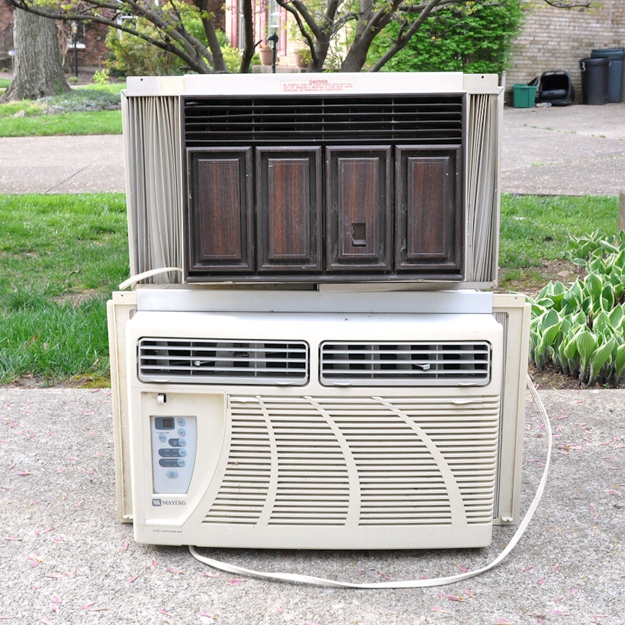 Pair of Window Air Conditioning Units by Kenmore and Maytag