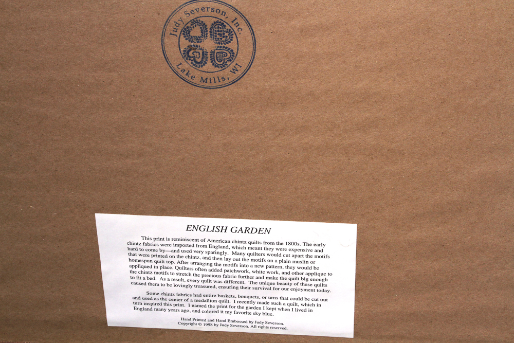 Judy Severson Signed and Numbered Embossed Print