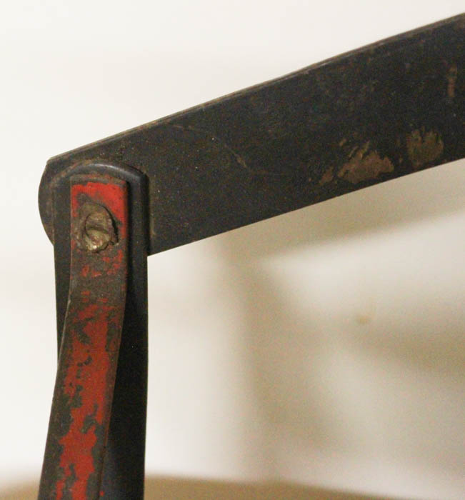 Red Metal and Wood Speedway Sled