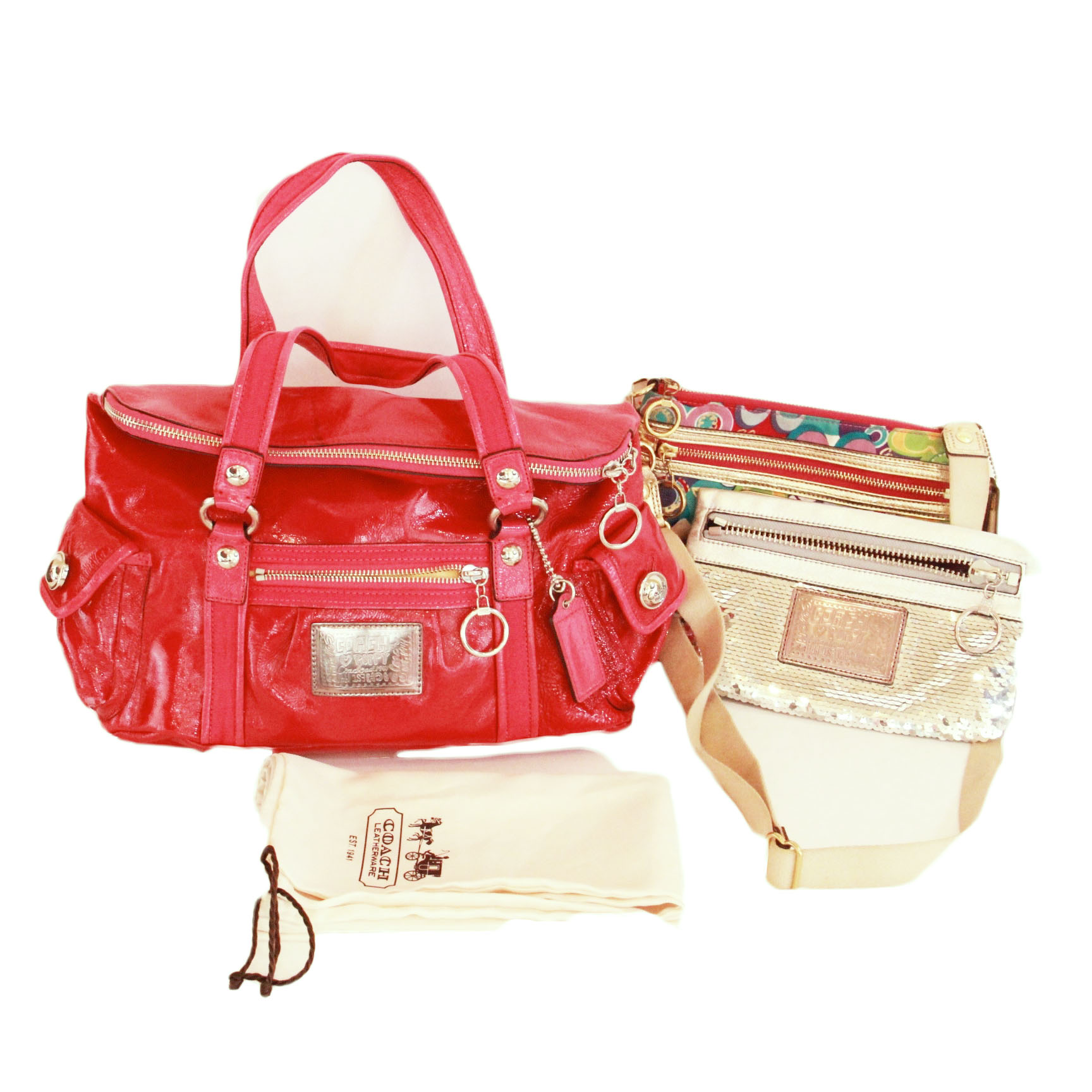 Selection of Coach Poppy Handbags