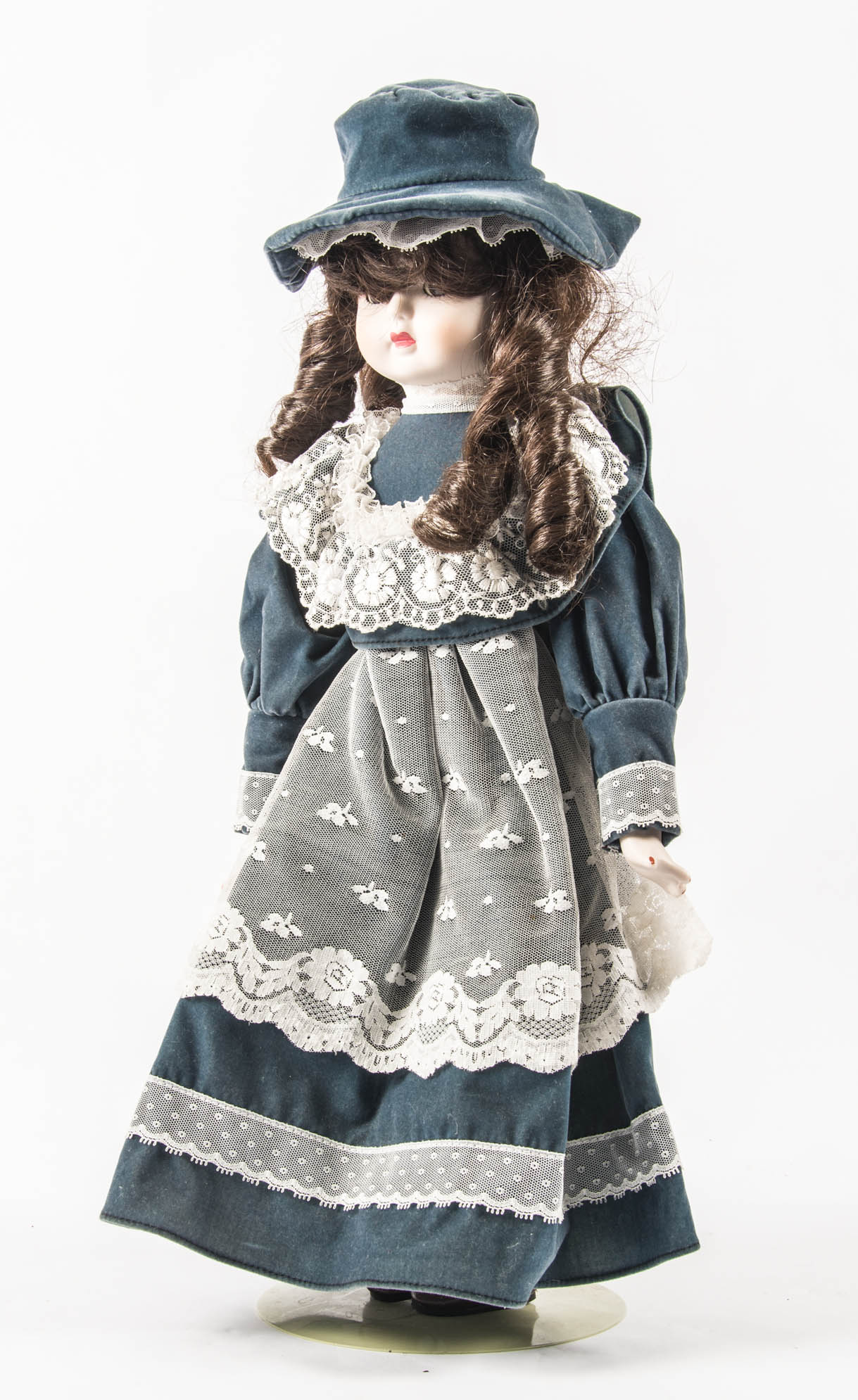 Porcelan Doll with Desk and Chair