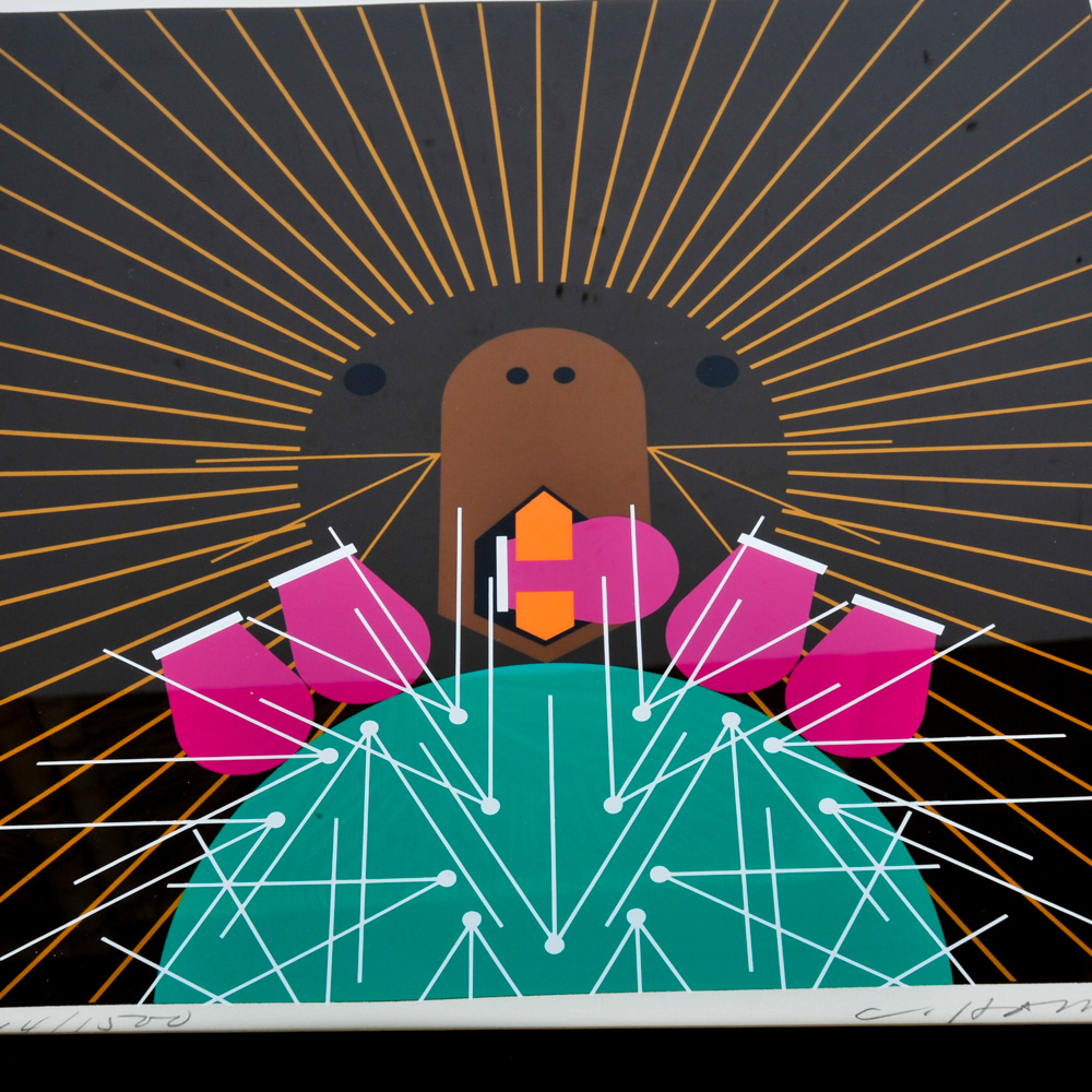 Charley Harper "Prickly Pair" Signed and Limited Edition Serigraph