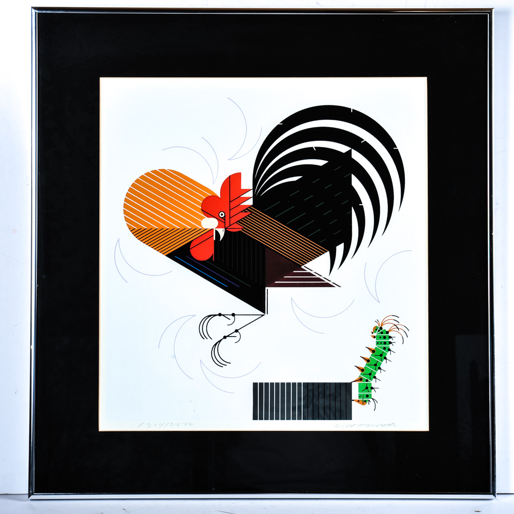 Charley Harper "Crawling Tall" Signed Limited Edition Serigraph