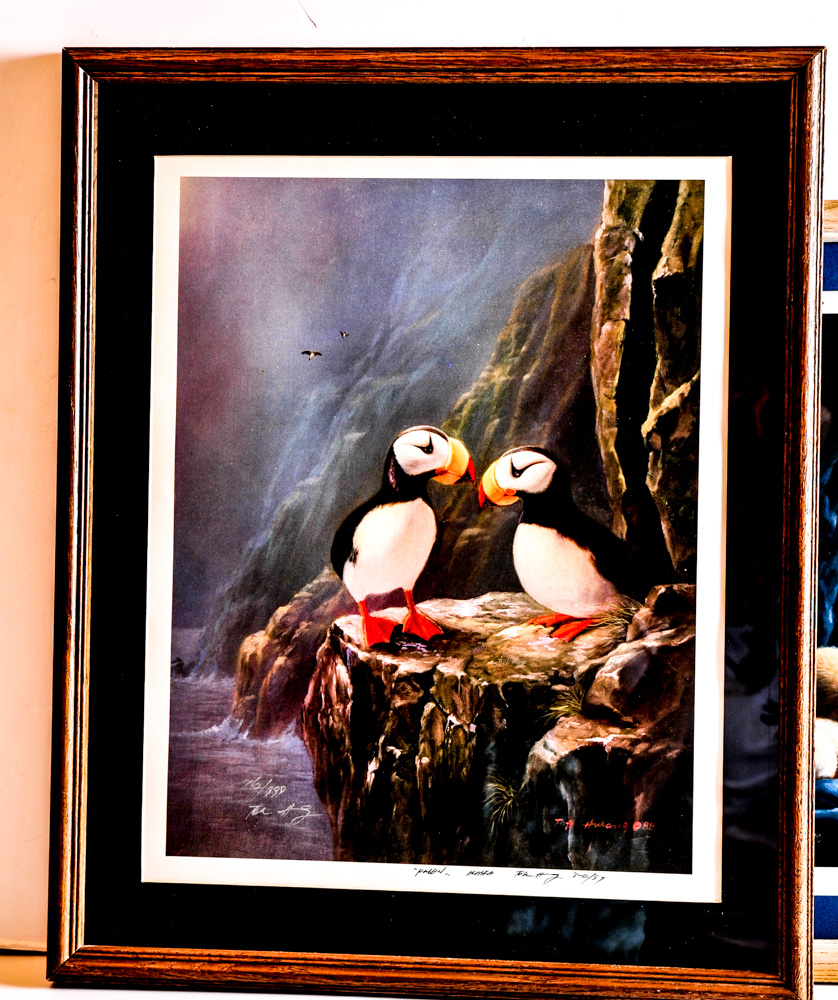 Pair of Tok Hwang Signed Limited Edition Lithgraphs