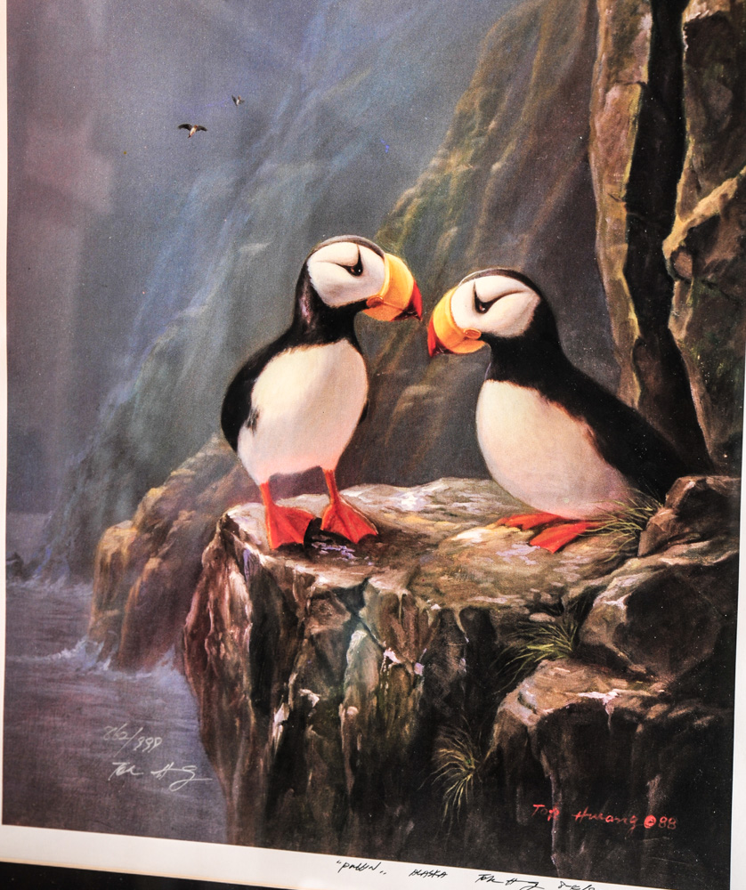 Pair of Tok Hwang Signed Limited Edition Lithgraphs