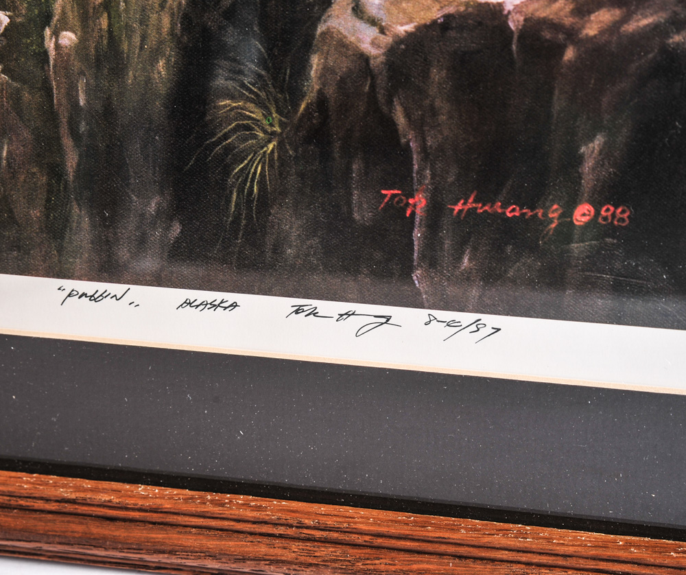 Pair of Tok Hwang Signed Limited Edition Lithgraphs