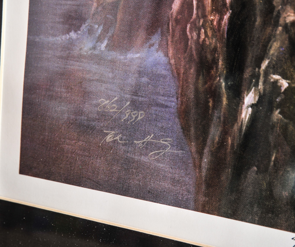 Pair of Tok Hwang Signed Limited Edition Lithgraphs