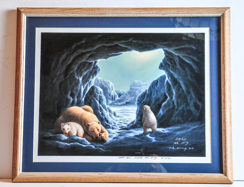 Pair of Tok Hwang Signed Limited Edition Lithgraphs