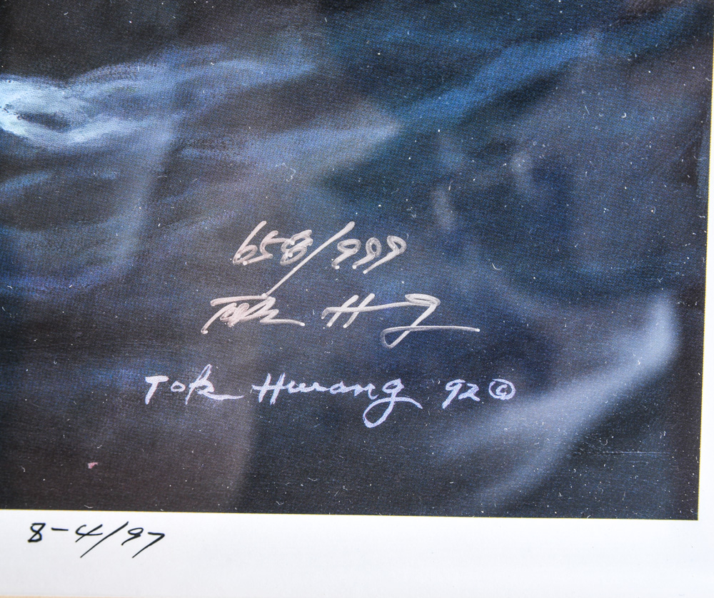 Pair of Tok Hwang Signed Limited Edition Lithgraphs