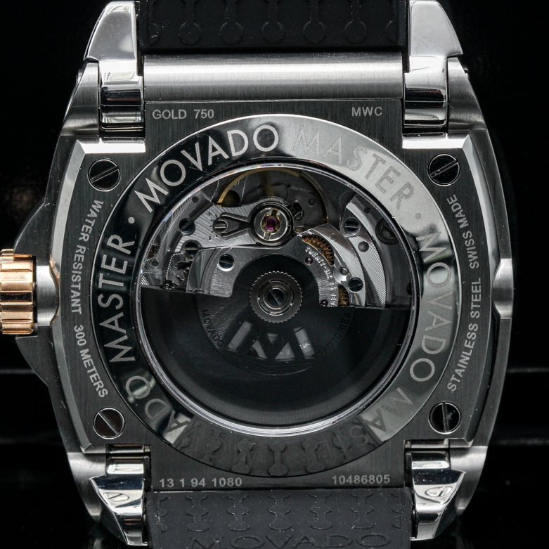 Movado Master Men's Watch with 18k Rose Gold Bezel