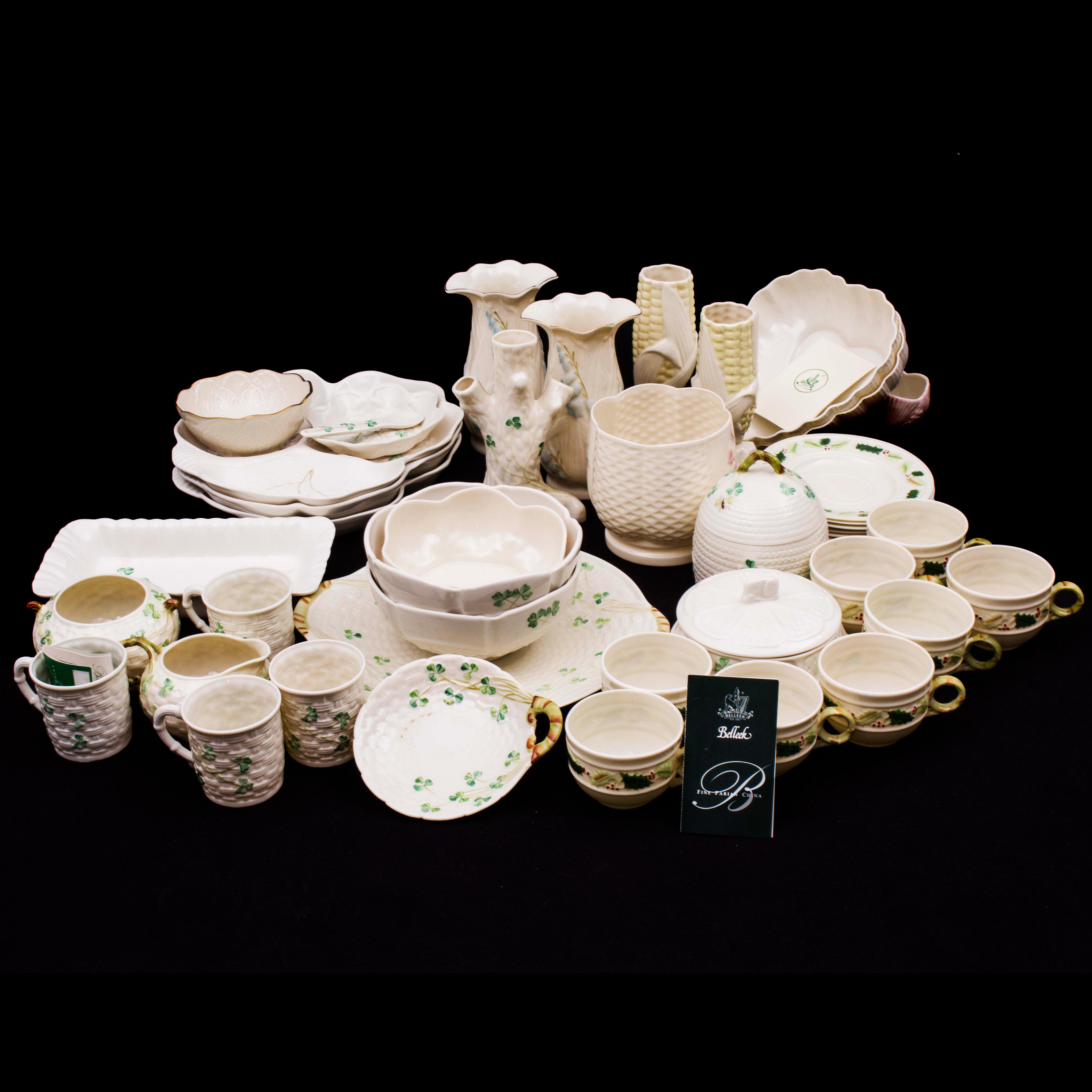 Collection of Belleek China Various Generation Marks