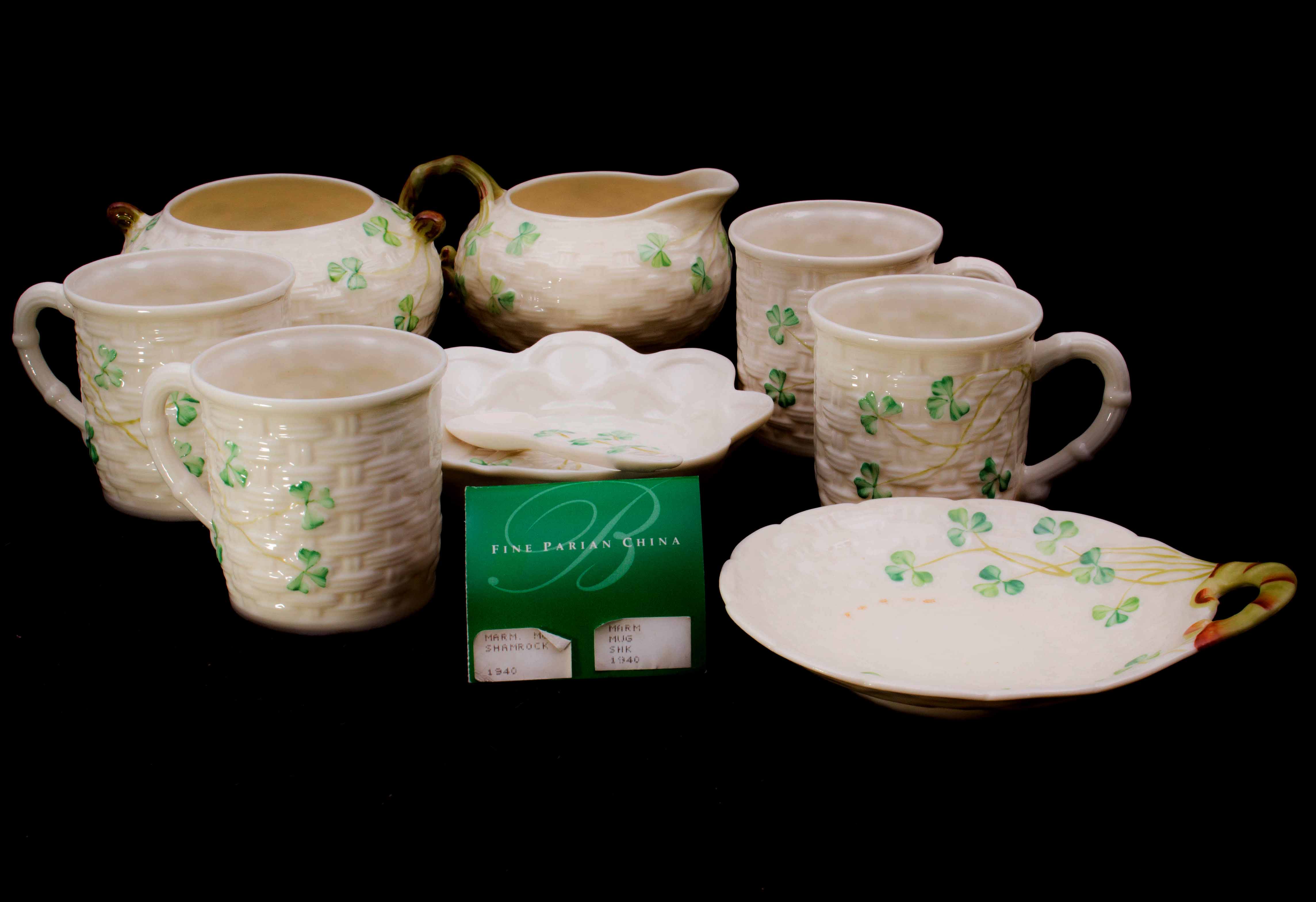 Collection of Belleek China Various Generation Marks