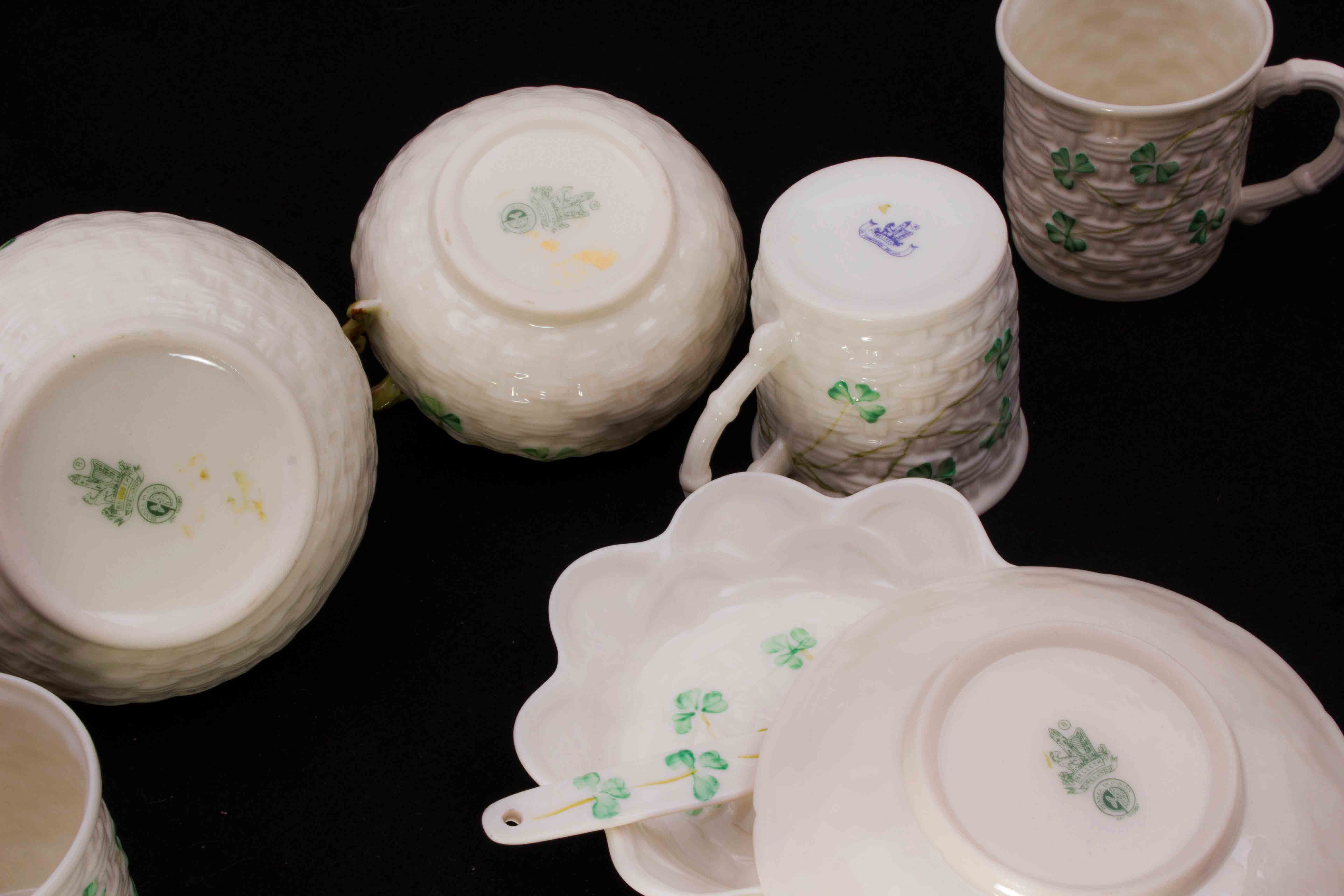 Collection of Belleek China Various Generation Marks