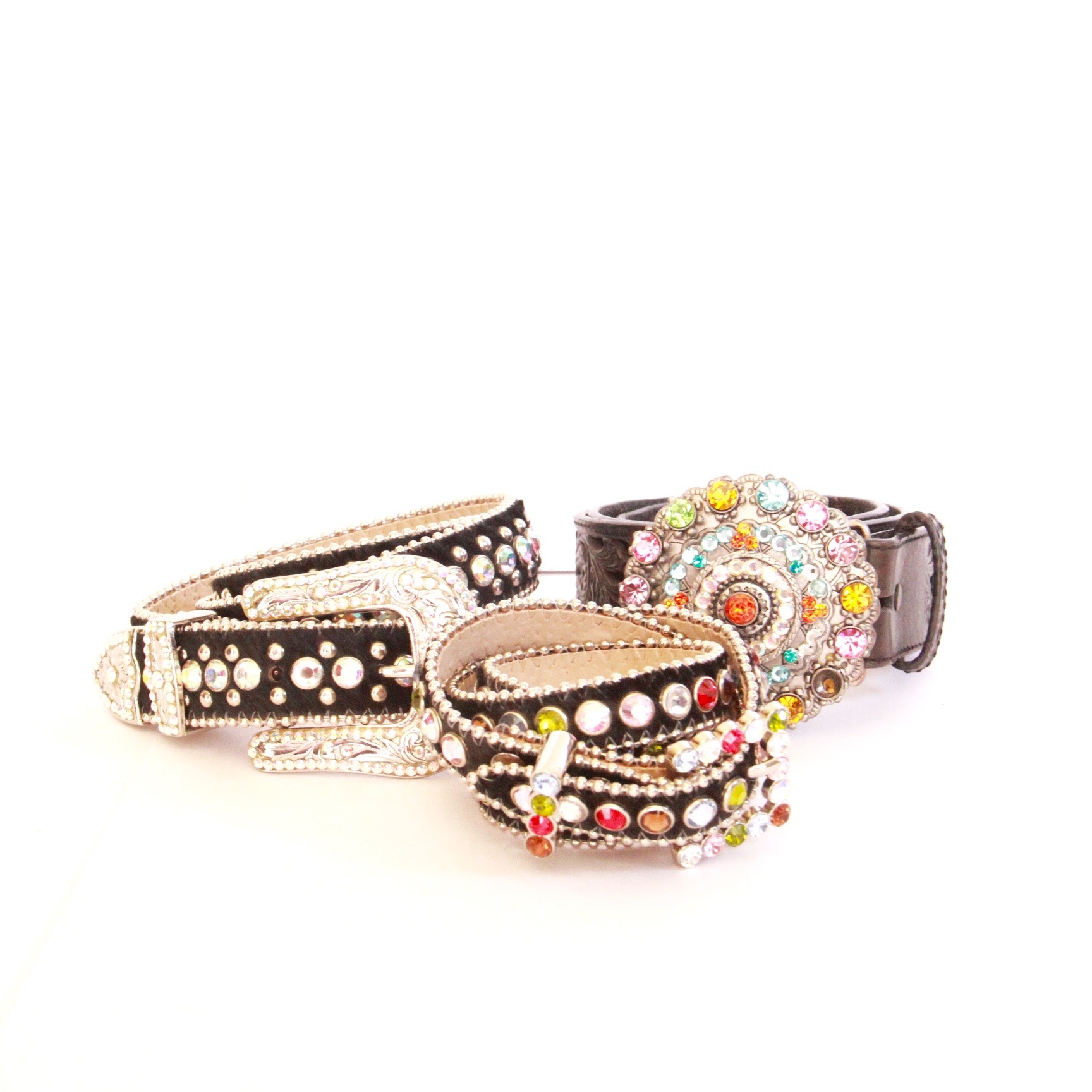 Three Rhinestone Belts
