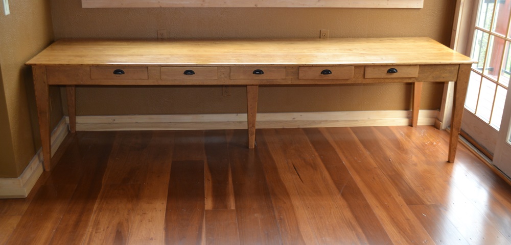 Early 1900s American Pine Convent Table