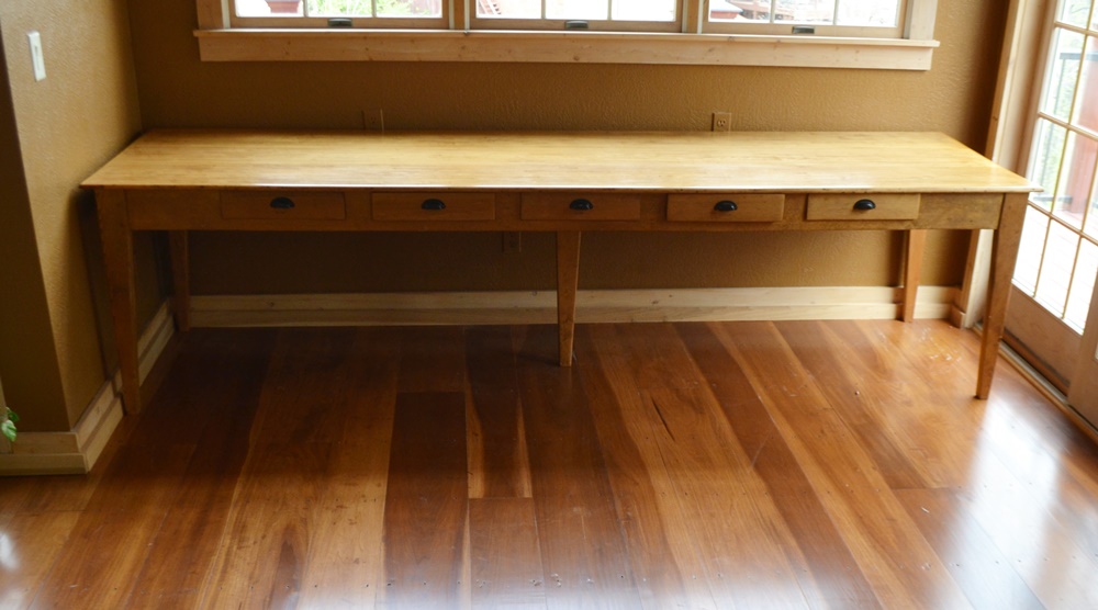 Early 1900s American Pine Convent Table