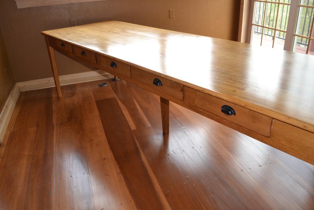 Early 1900s American Pine Convent Table