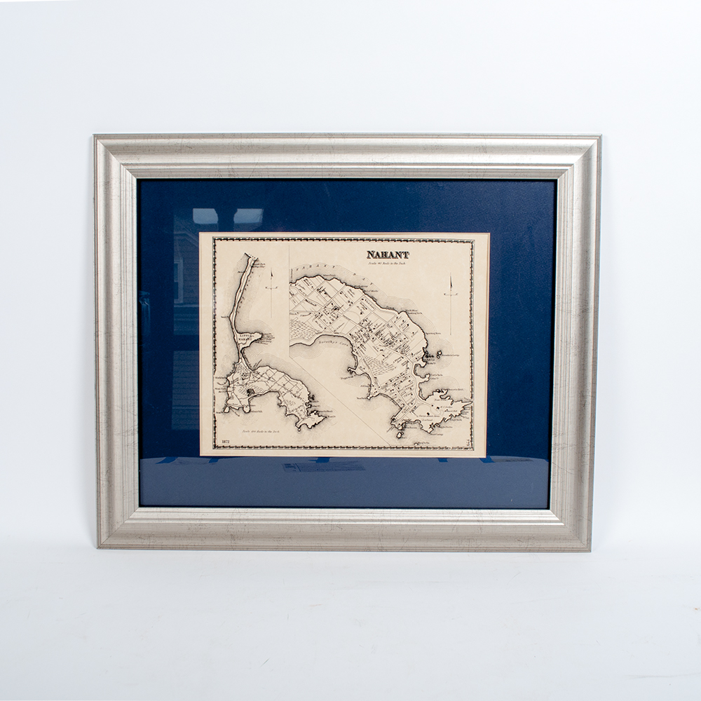 Framed Map of Nahant, Massachusetts