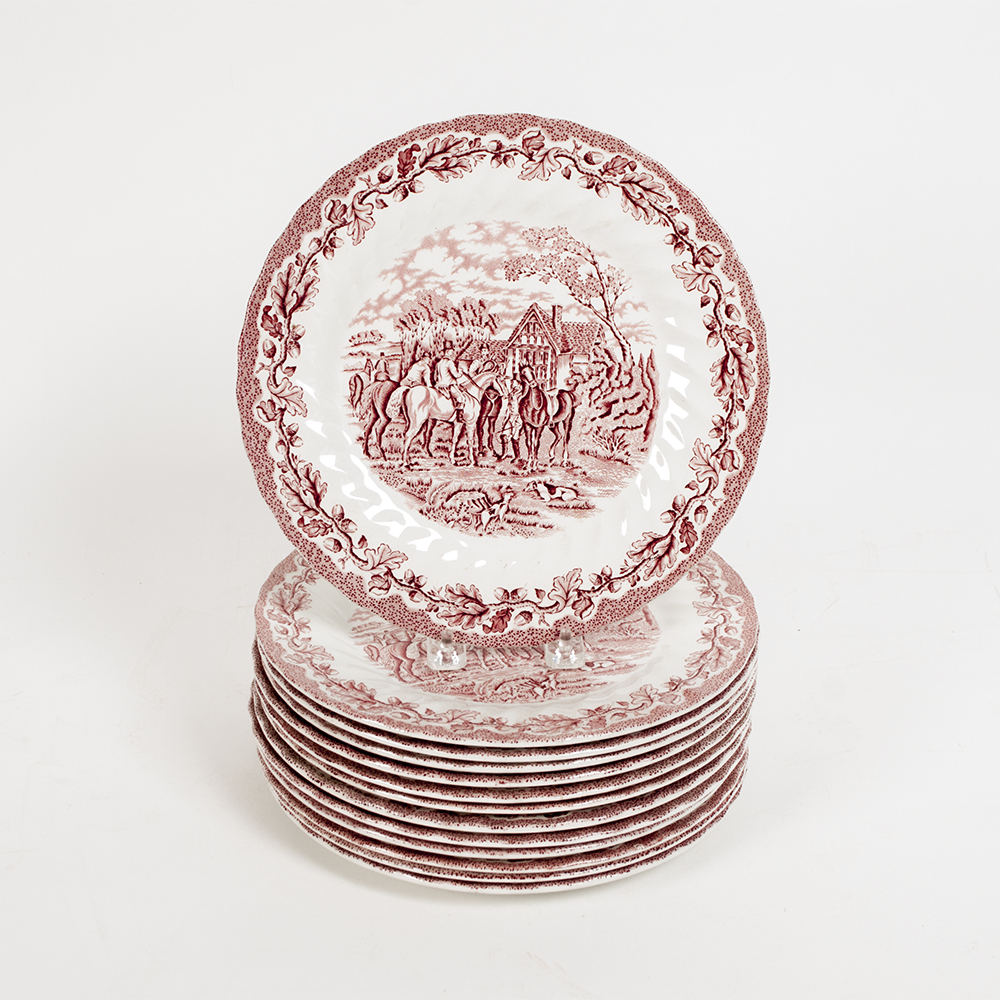 Myotts "Country Life" Transferware Plates