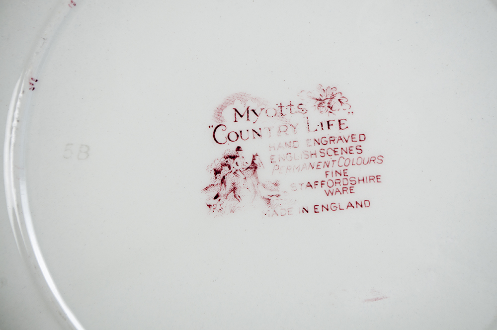 Myotts "Country Life" Transferware Plates