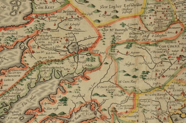 John Speed Original 1676 Map "The Province of Mounster"
