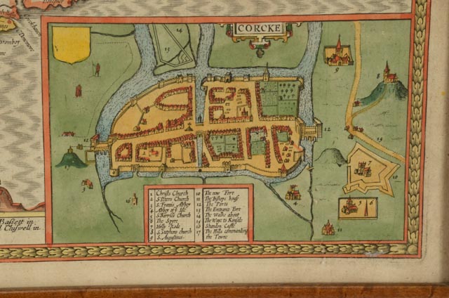 John Speed Original 1676 Map "The Province of Mounster"