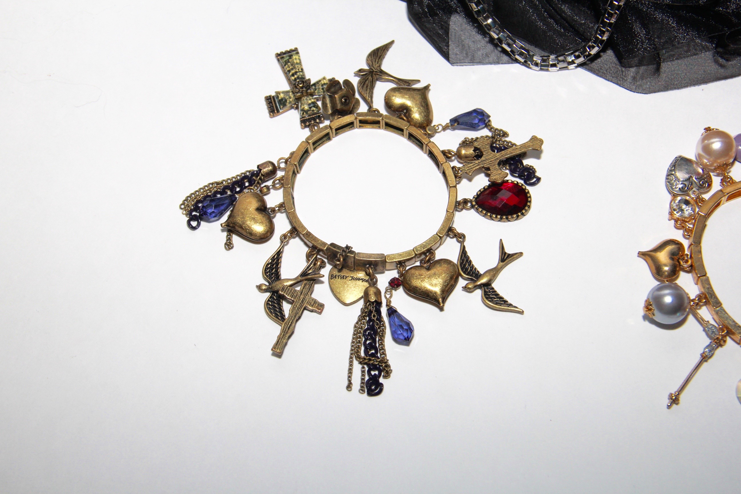 Betsey Johnson Purse and Charm Bracelets