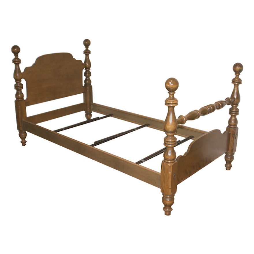 Ethan Allen Rustic Style Maple Bed