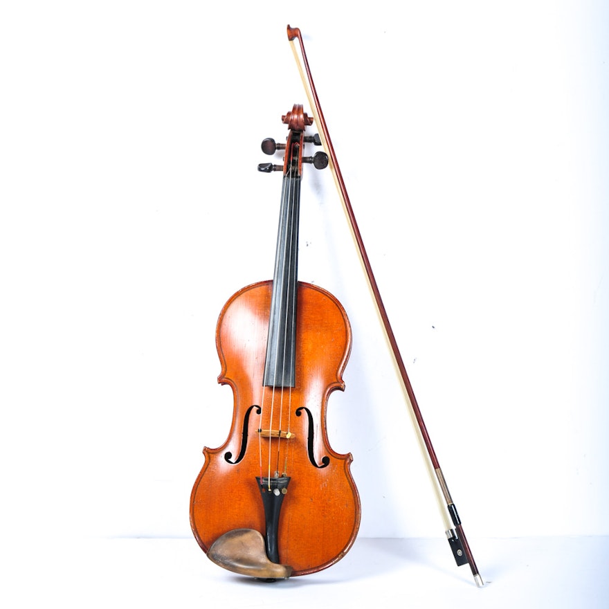 Circa 1900 Nicolas Bertolini Mirecourt Style Violin