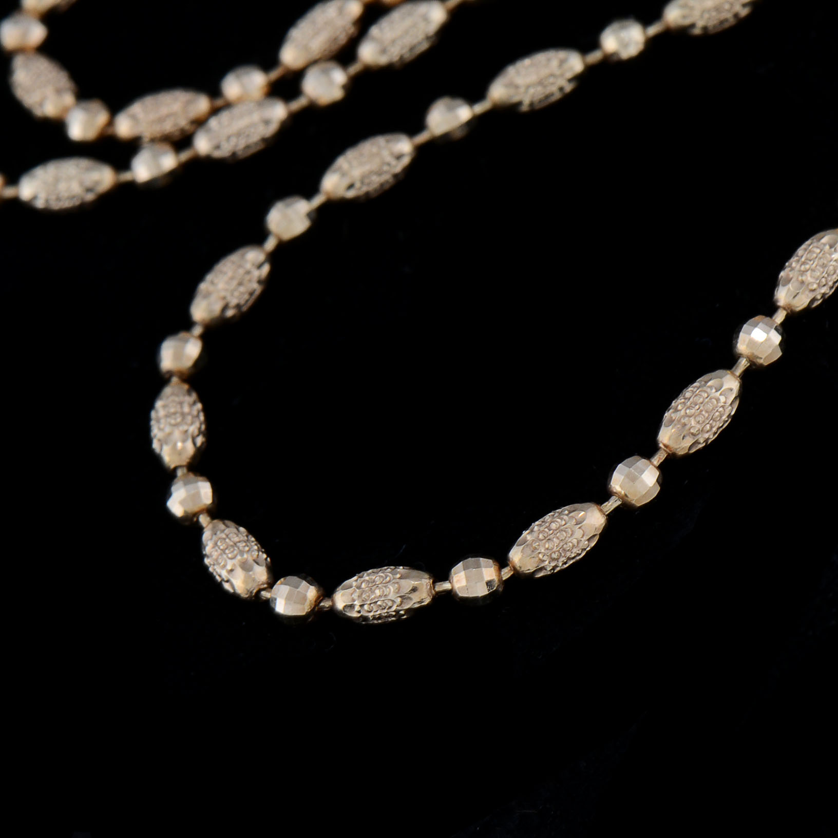 Italian Technigold 14K Yellow Gold Chain Necklace