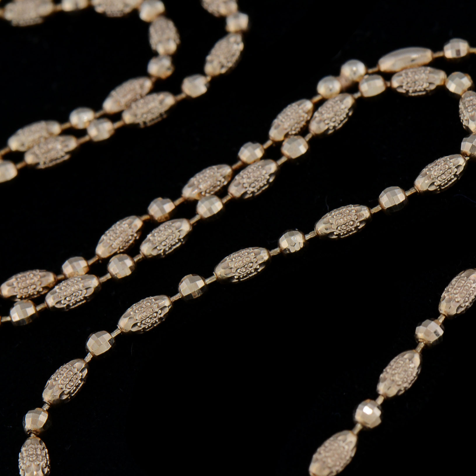 Italian Technigold 14K Yellow Gold Chain Necklace