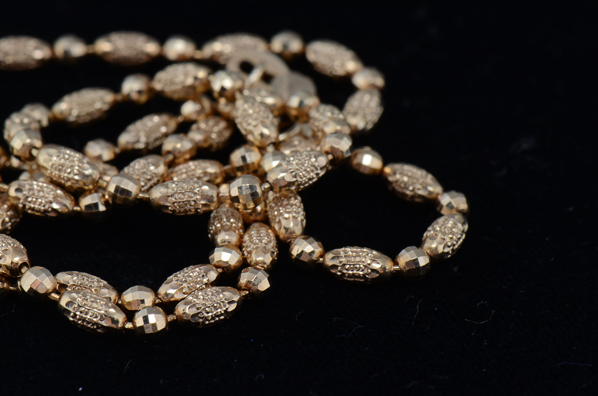 Italian Technigold 14K Yellow Gold Chain Necklace