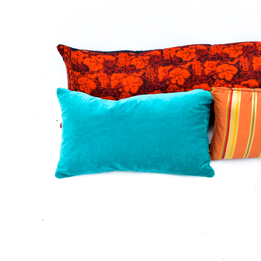 Group of Bolster Accent Pillows