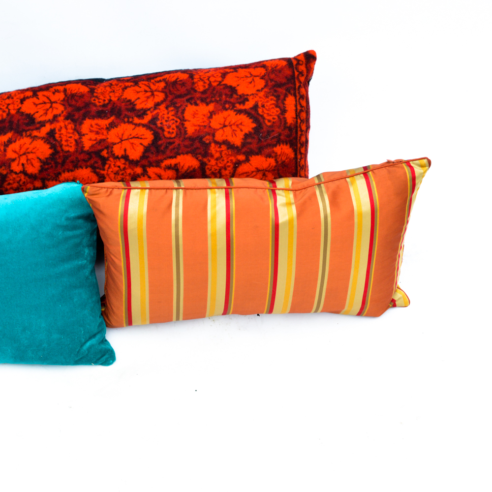 Group of Bolster Accent Pillows