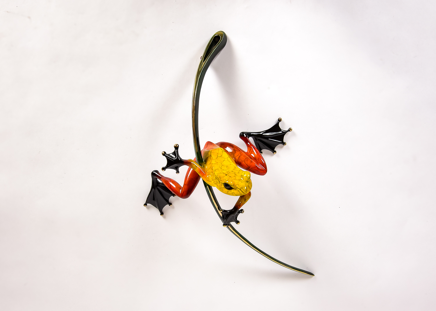 Limited Edition "Ready, Set, Go" Bronze Frog Wall Sculpture by Tim Cotterill from "Frogman"