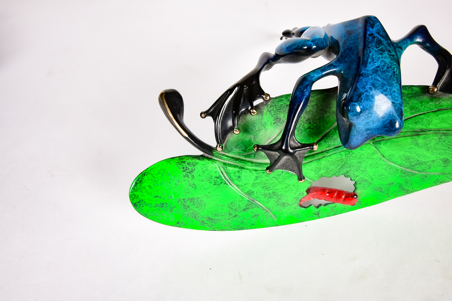 "Hide and Seek" Bronze Frog Sculpture by Tim Cotterill "Frogman" Limited Edition 2214/5000