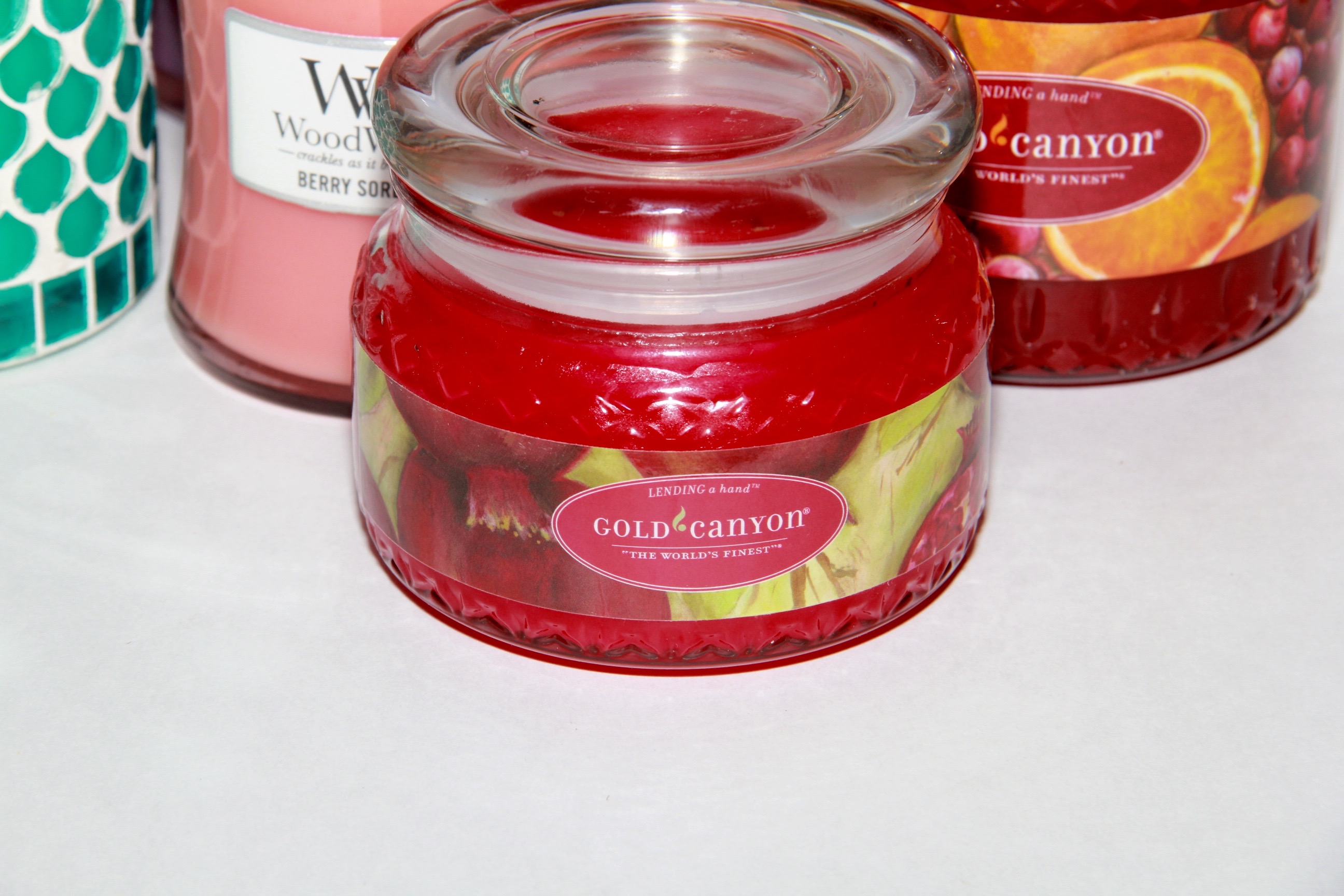 Grouping of WoodWick and Gold Canyon Candles