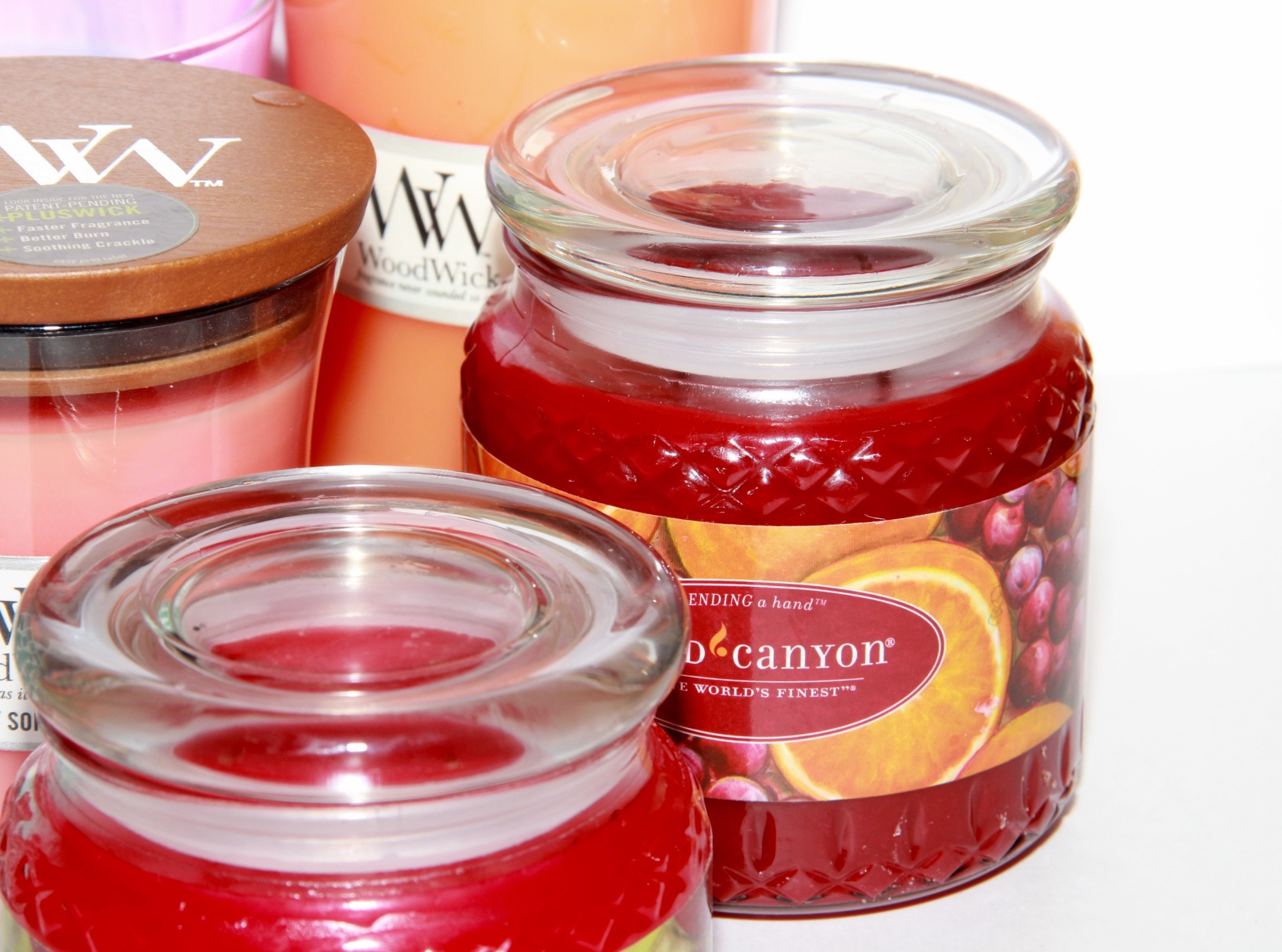 Grouping of WoodWick and Gold Canyon Candles