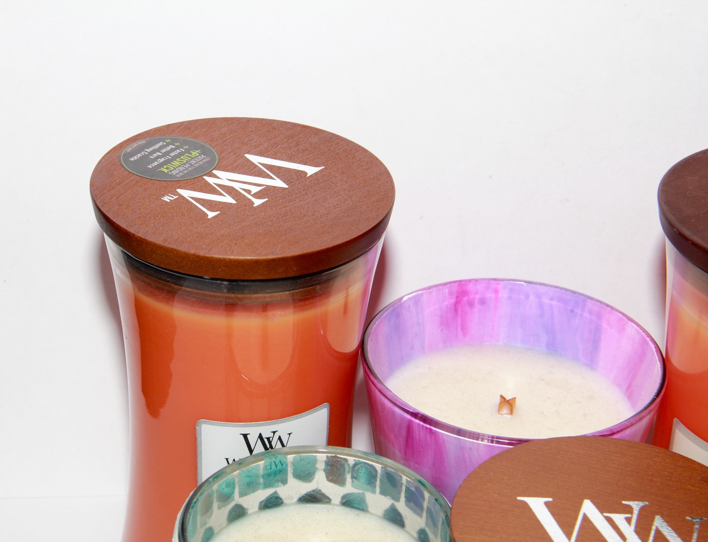 Grouping of WoodWick and Gold Canyon Candles