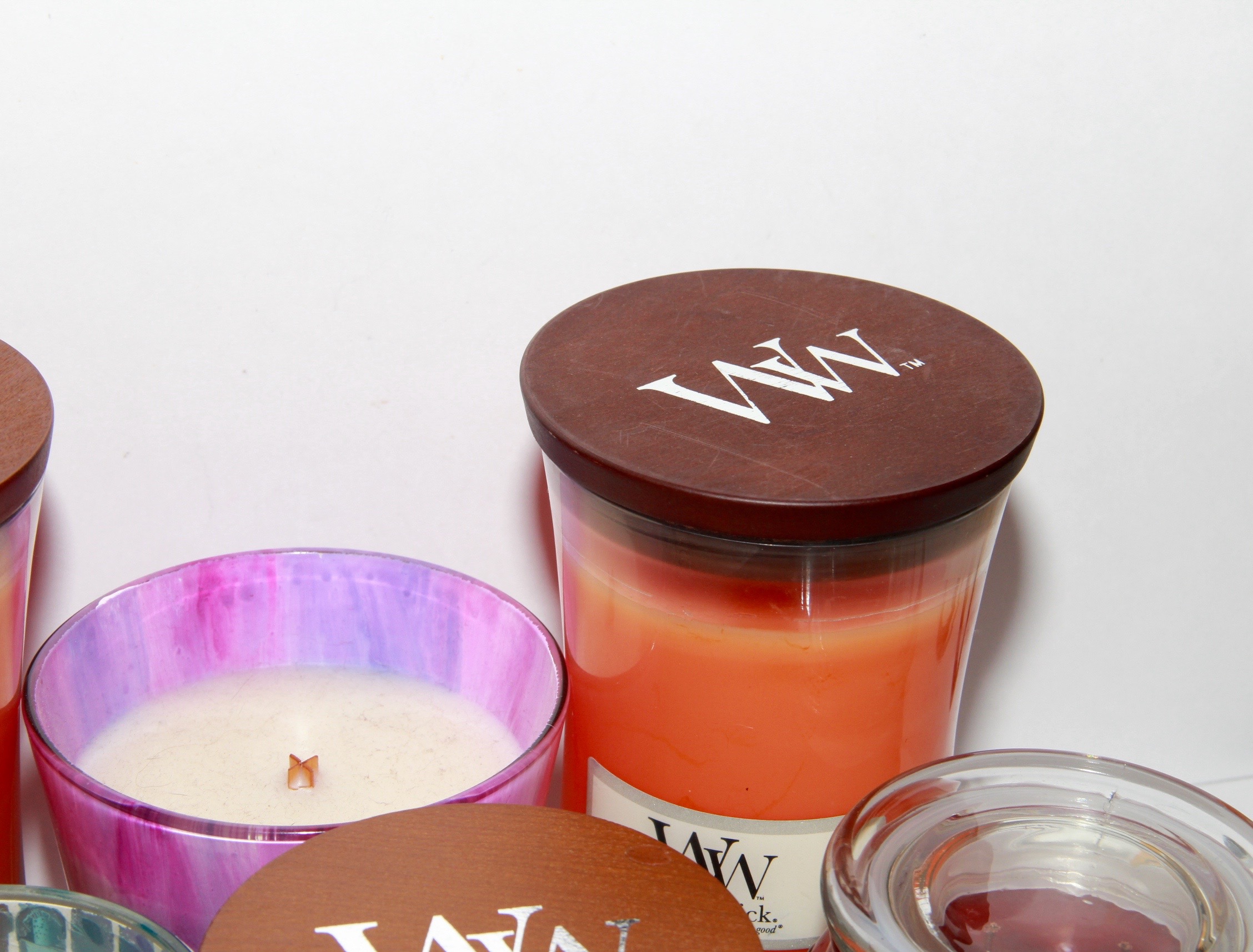 Grouping of WoodWick and Gold Canyon Candles