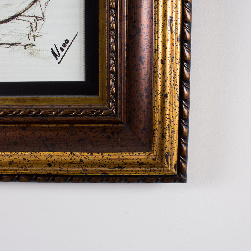 "Edison" Nanimals Cat Statue Concept Sketch Litho on Canvas by Nano Lopez