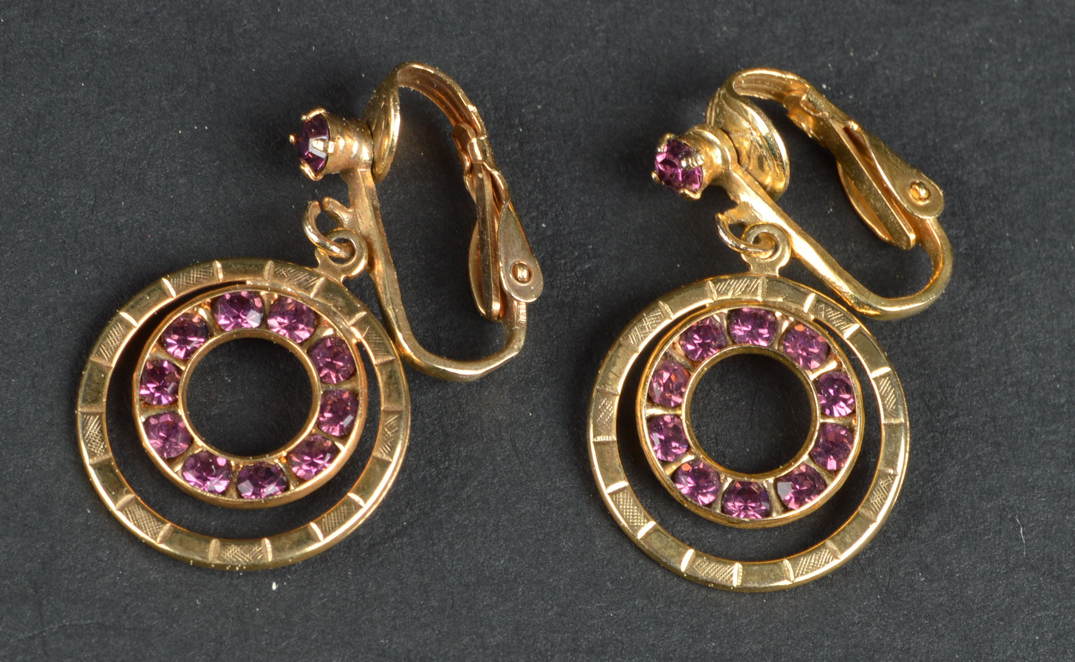 Vintage Trifari Costume Jewelry Brooch and Earrings