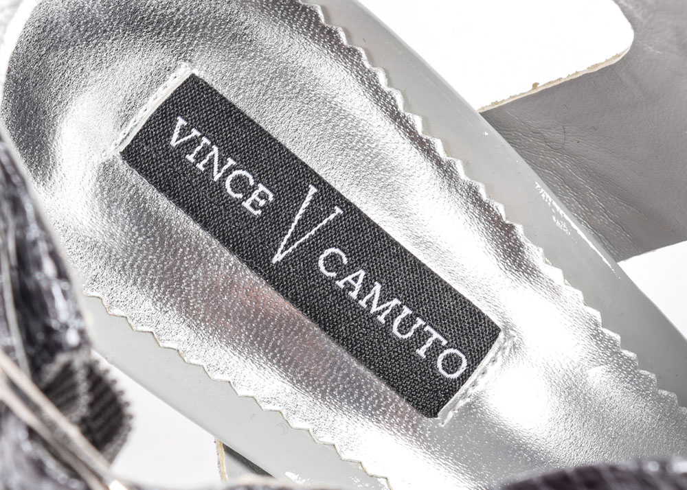 Vince Camuto Embossed Reptile Skin Leather Gladiator Heels