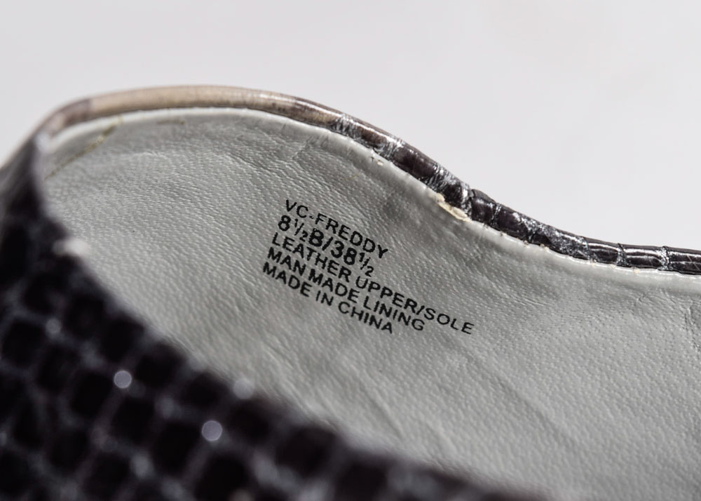 Vince Camuto Embossed Reptile Skin Leather Gladiator Heels