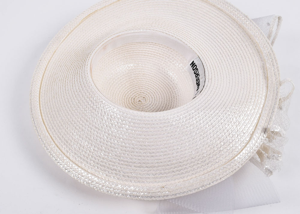 Vintage Don Anderson Wide Brim Cellophane Hat with Bow